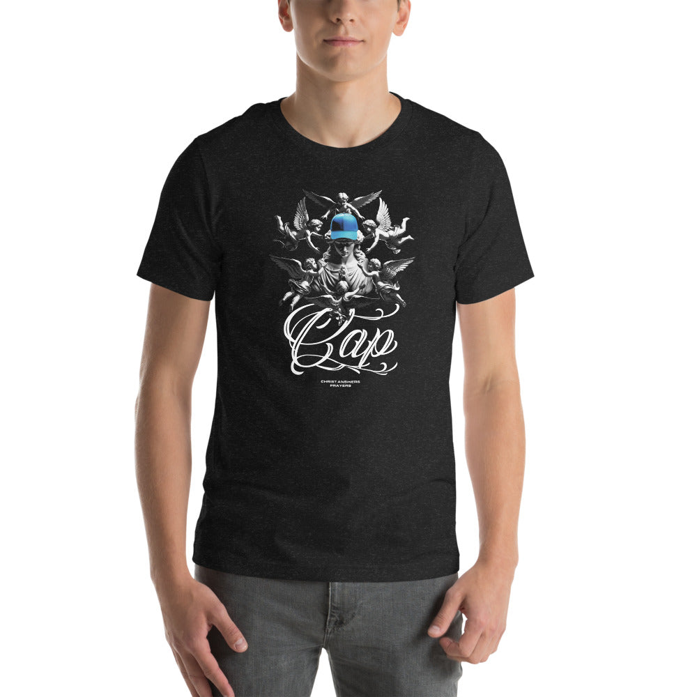 CAP T-Shirt - Front View - Black Heather