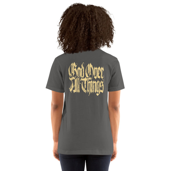 Goat T-Shirt – God Over All Things Slogan Clothing – Christian Streetwear Graphic T-Shirt – Soft Short Sleeve Tee