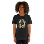 GOAT T-Shirt - Front View - Black Heather