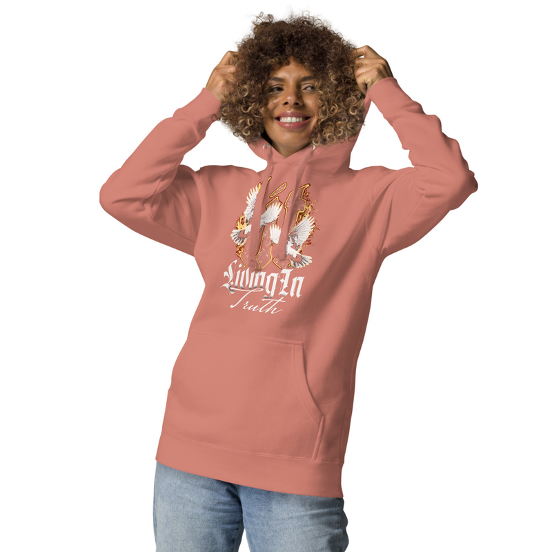 LIT Hoodie - Front View - Dusty Rose