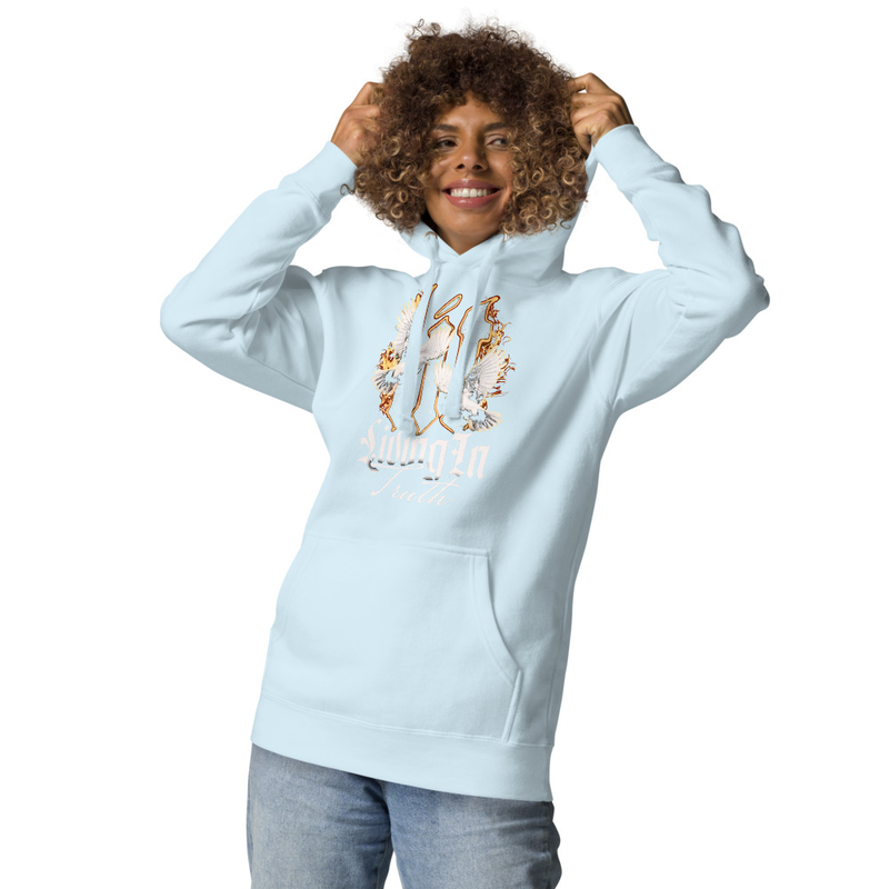 LIT Hoodie - Front View - Sky Blue