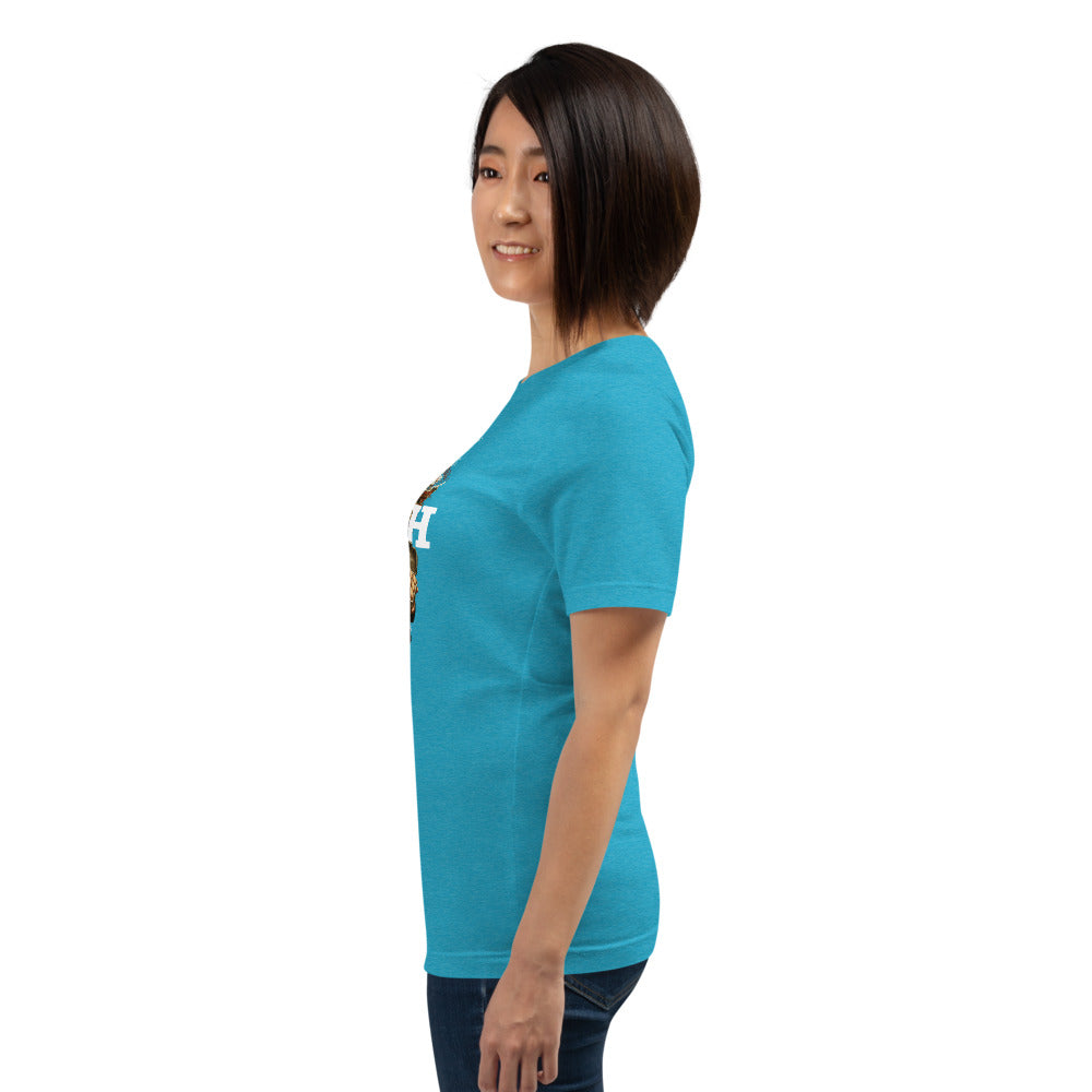 RICH T-Shirt - Left View - Heather Aqua
