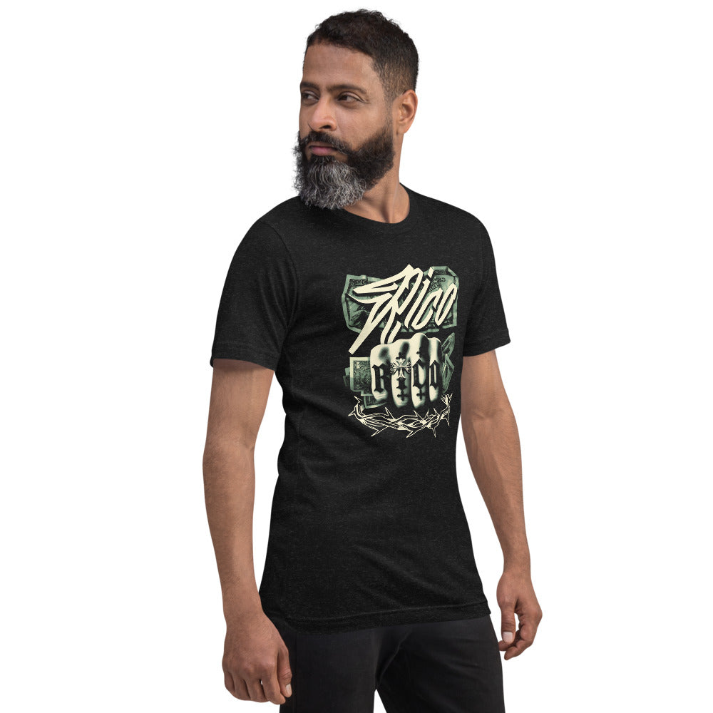 RICO T-Shirt - Right Front View - Black Heather