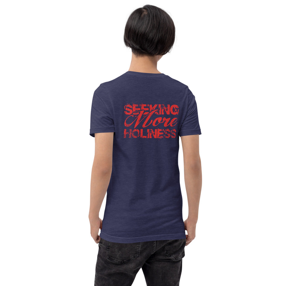SMH T-Shirt - Back View - Heather Midnight Navy
