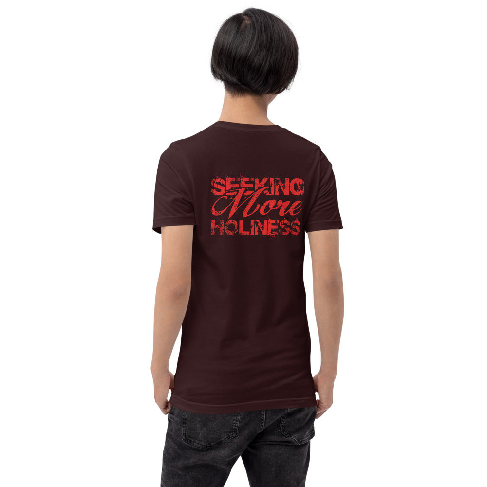 SMH T-Shirt - Back View - Oxblood Black