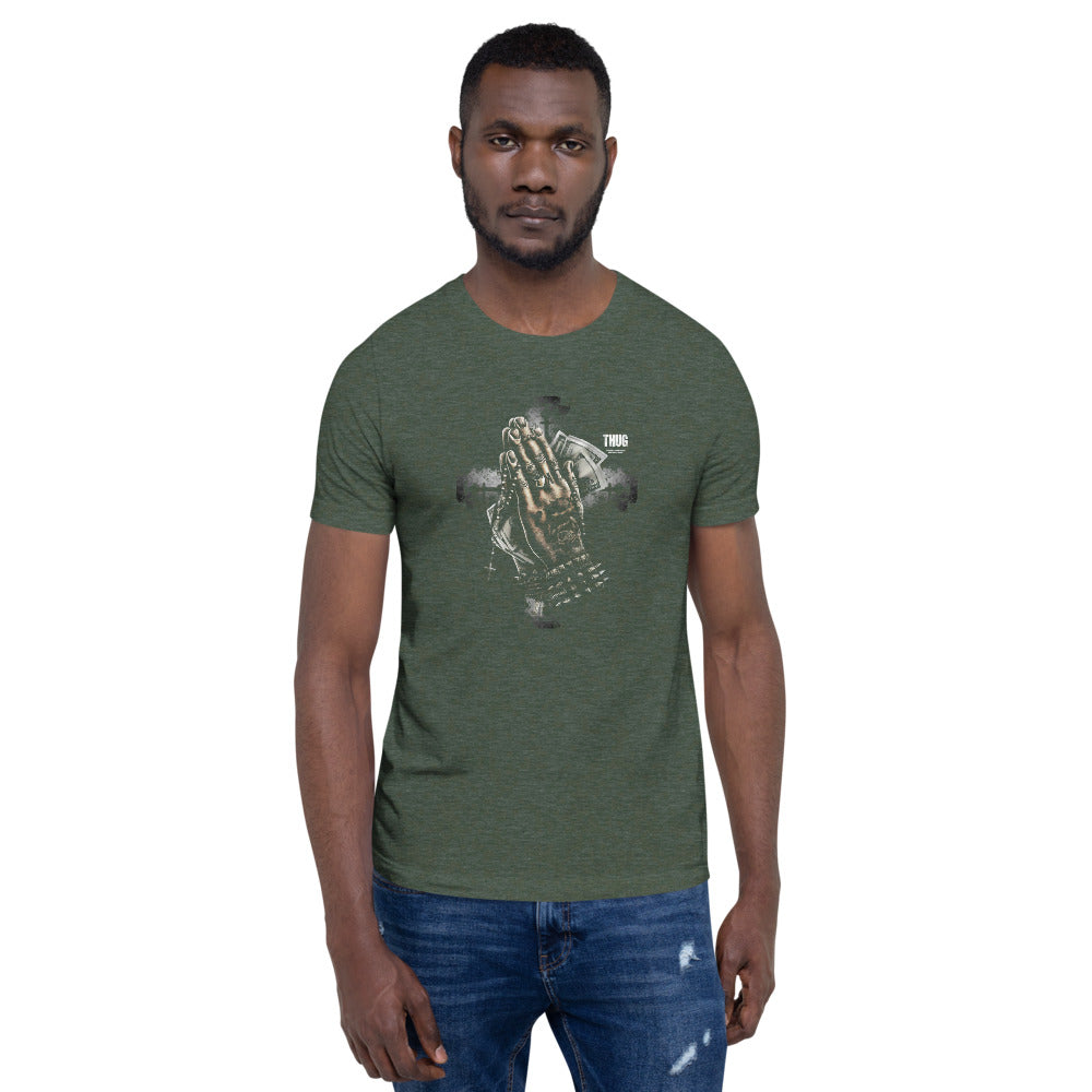 THUG T-Shirt - Front View - Heather Forest