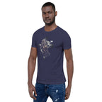 THUG T-Shirt - Left Front View - Heather Midnight Navy