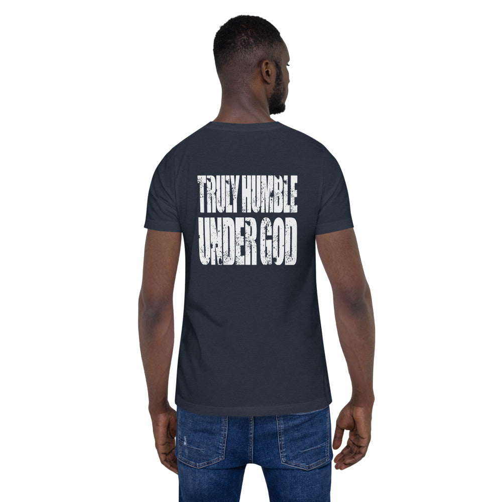 THUG T-Shirt - Back View - Heather Navy